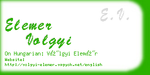 elemer volgyi business card