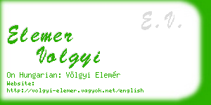elemer volgyi business card